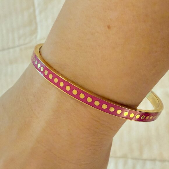 Kate Spade New York Pink and Gold Et Cetera, Et Cetera Bangle Bracelet - Picture 1 of 3